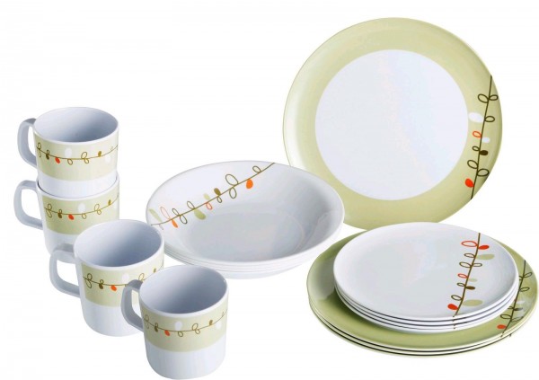 Brunner Melamin Geschirrset ESPRIT, 16-teilig für 4 Personen