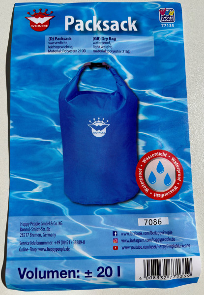 Happy People Packsack 20 Ltr. 77135
