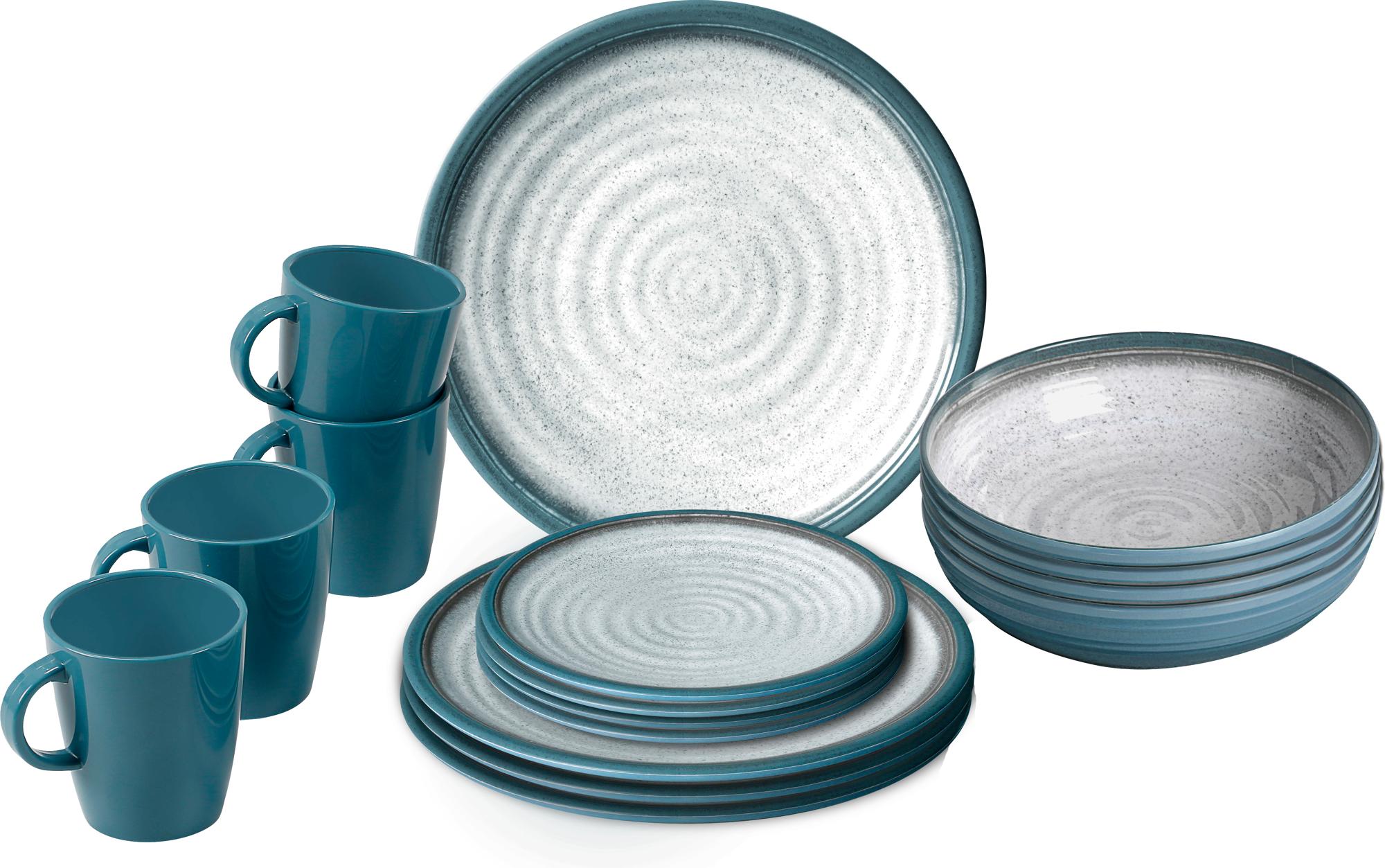 Brunner Melamin Geschirrset TUSCANY 16-teilig, 4 Personen