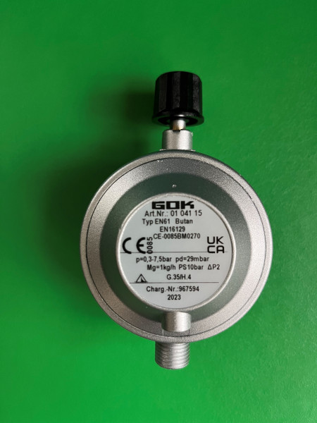 Druckregler Druckminderer f. Schraubkartusche 30 mbar