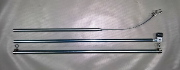 Dachauflagestange Spannstange gebogen Stahl Ø 22 mm 165 - 255 cm