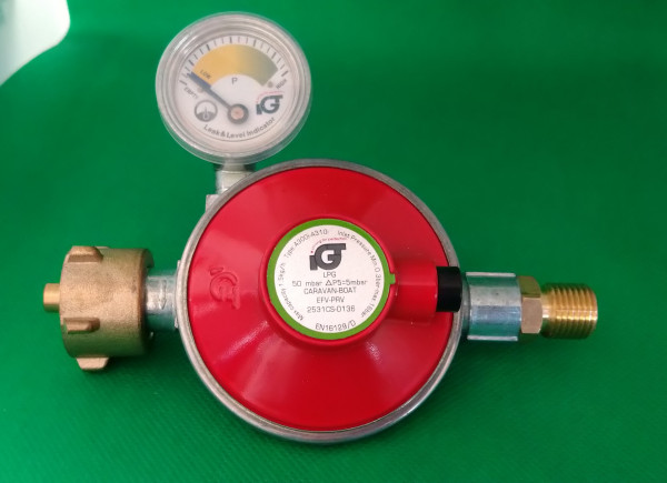 Druckregler mit Manometer und Ablassventil 50 mbar