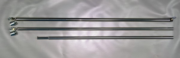 Schellenstab Verandastange Spannstange Dachauflagestange Stahl Ø 22 mm 200 - 280 cm