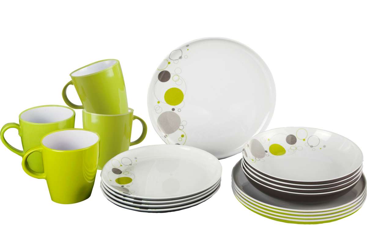 BRUNNER ATLANTIC Melamin Campingteller – Rutschfest, Rund, 4er-Set, Ideal Für Draußen BRUNNER Atlantic Teller Set