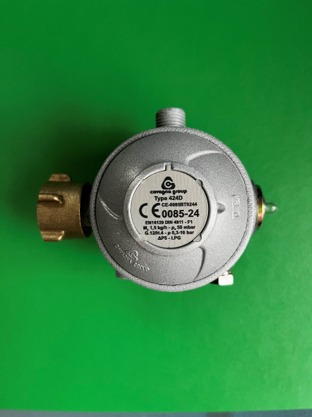 Druckregler Druckminderer EN 16129 50 mbar Typ 424 DT Zweistufig gewinkelt